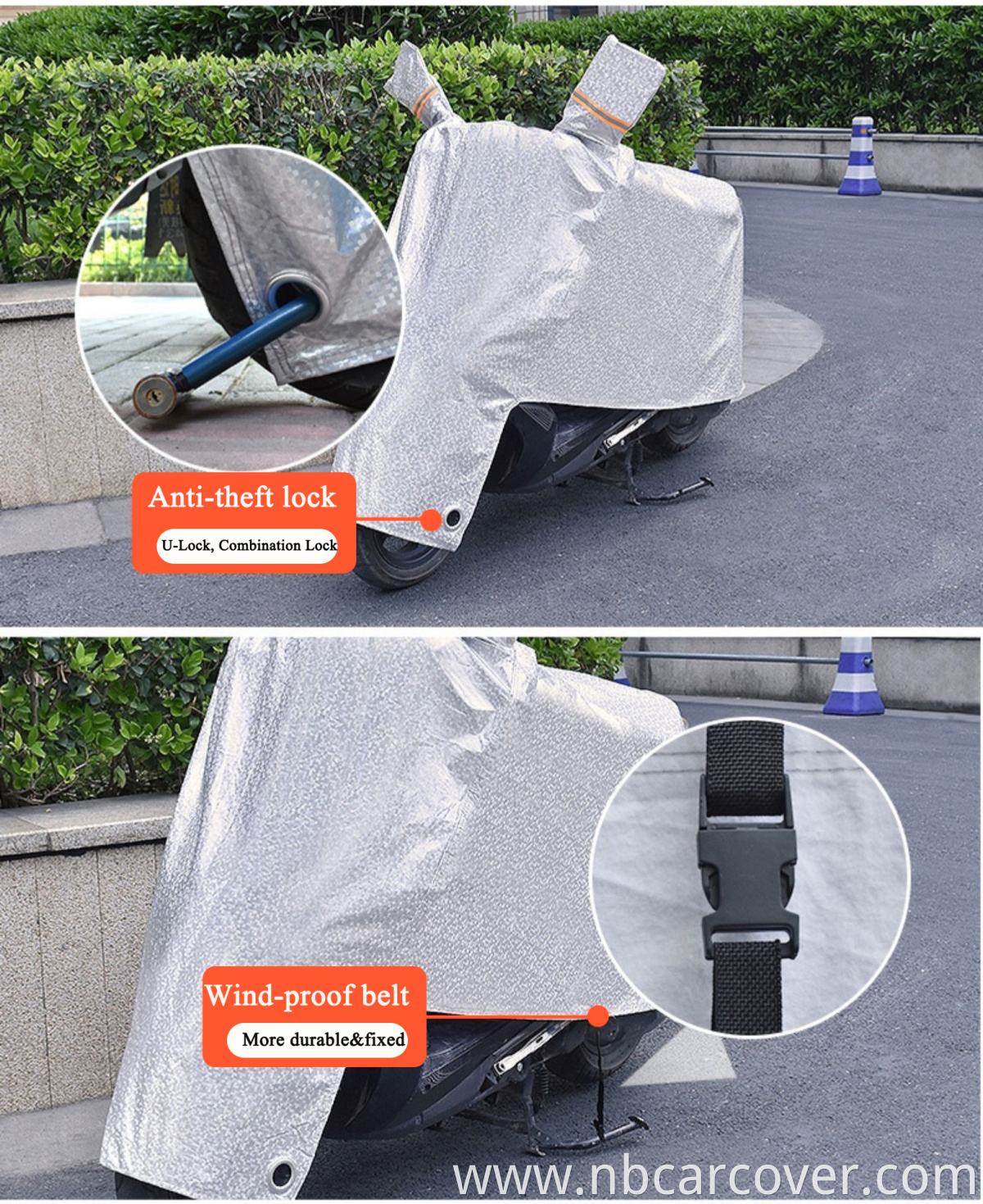 L XL XXL large size full body protection super stretch folding 210t cover motorcycle oxford